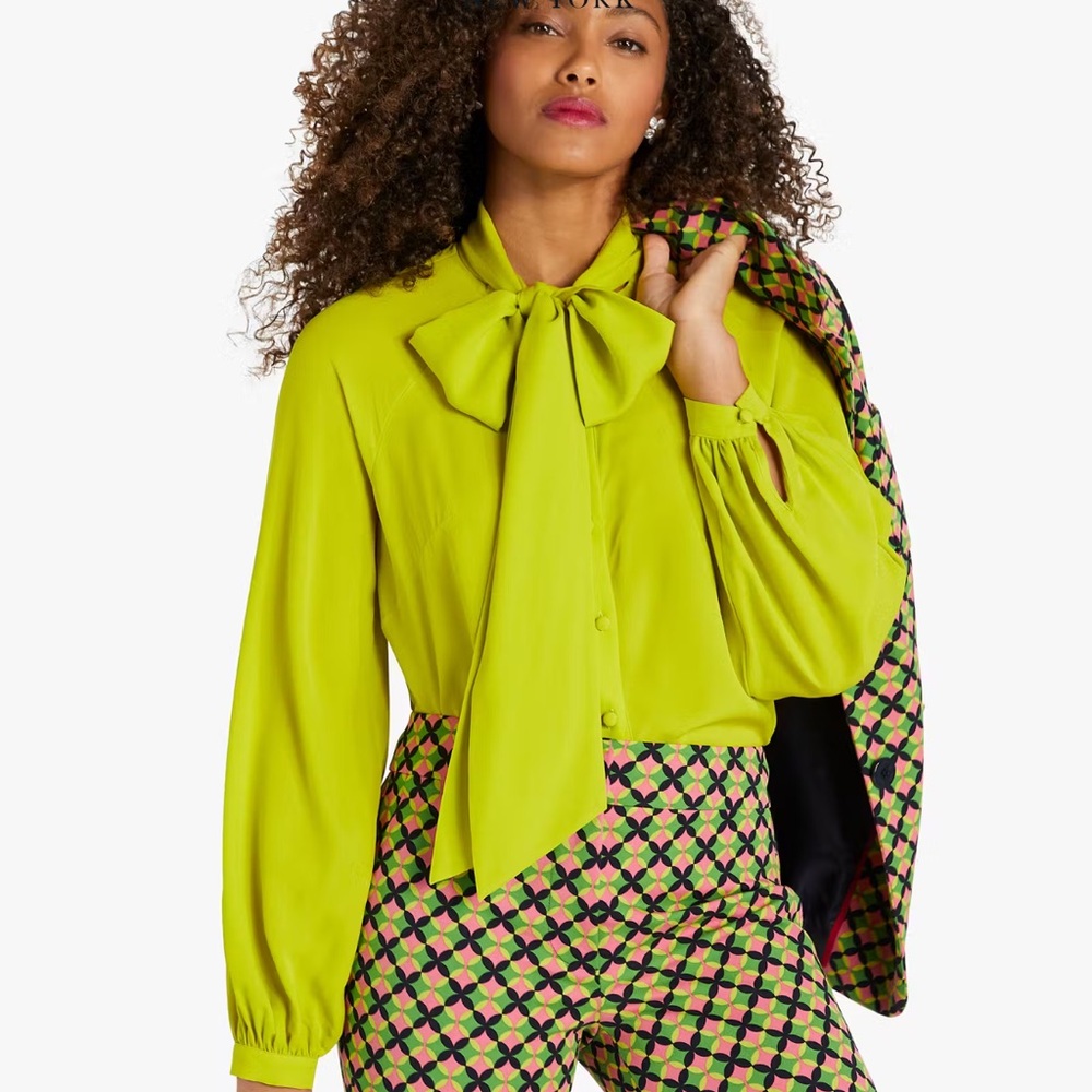 kate spade Tie-neck Georgette Shirt